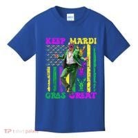 Funny Mardi Gras Donald Trump Dance American Flag Crawfish Gift Kids T-Shirt thumb 0