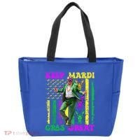 Funny Mardi Gras Donald Trump Dance American Flag Crawfish Gift Tote Bag thumb 0
