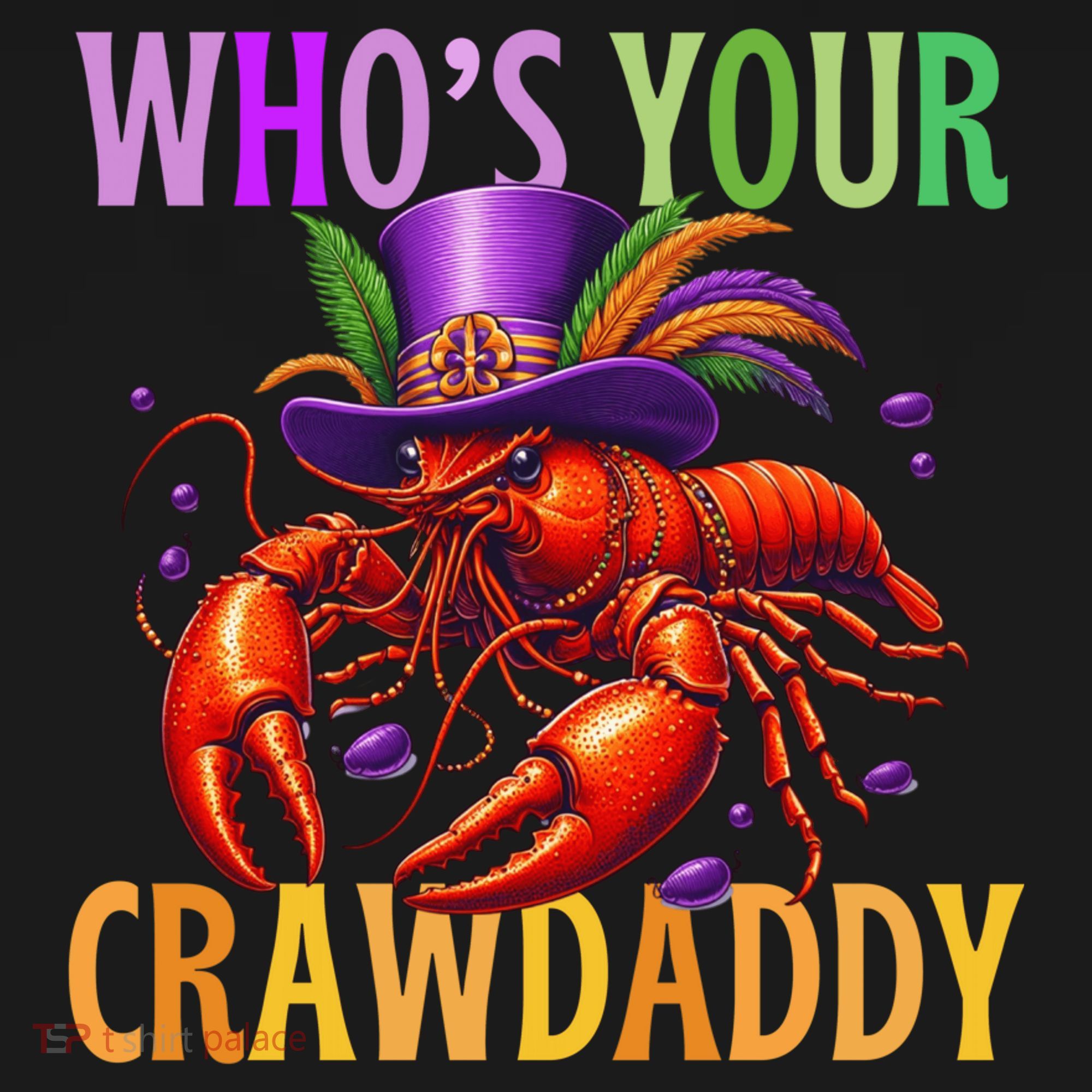 Funny Mardi Gras Crawfish With Beads And Feathers Backpack