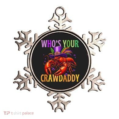 Funny Mardi Gras Crawfish With Beads And Feathers Ornament