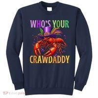 Funny Mardi Gras Crawfish With Beads And Feathers Sweatshirt thumb 0