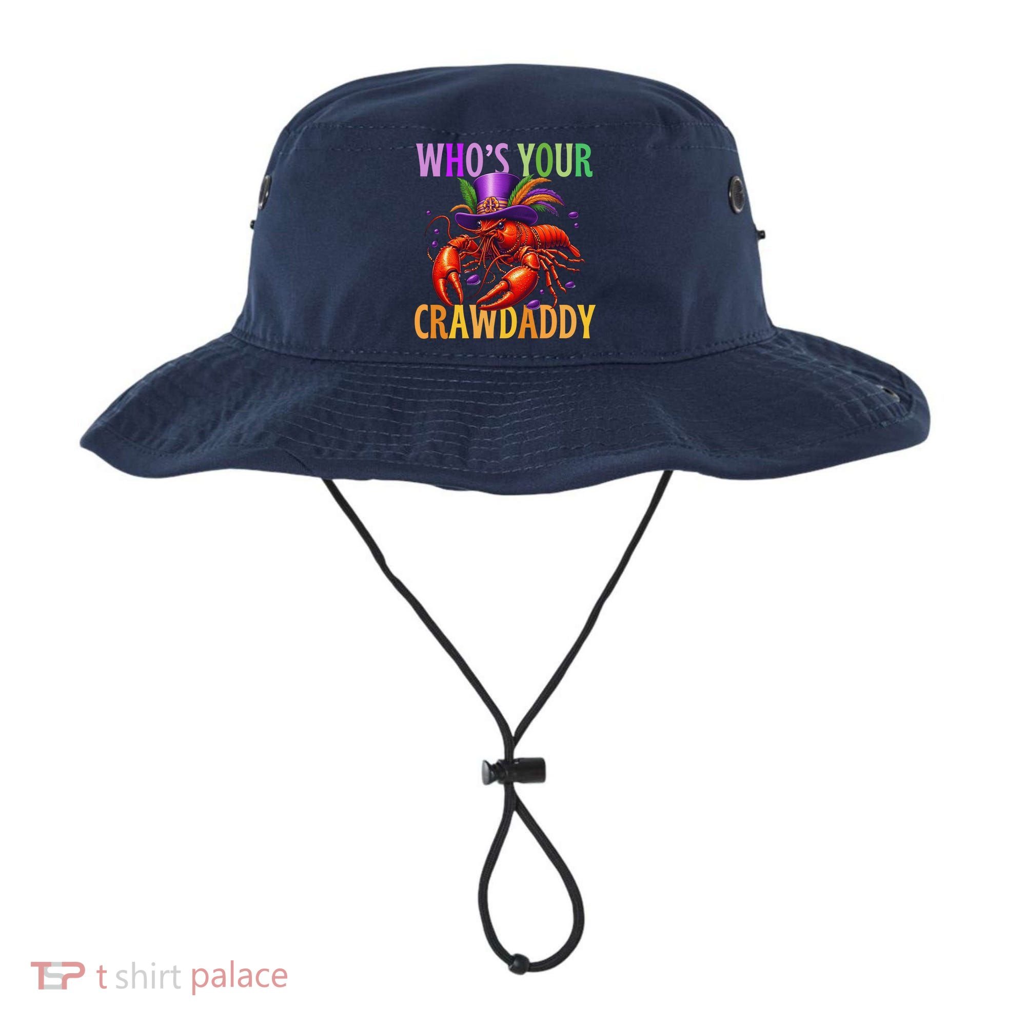 Funny Mardi Gras Crawfish With Beads And Feathers Bucket Hat