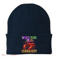 Funny Mardi Gras Crawfish With Beads And Feathers Beanie thumb 0
