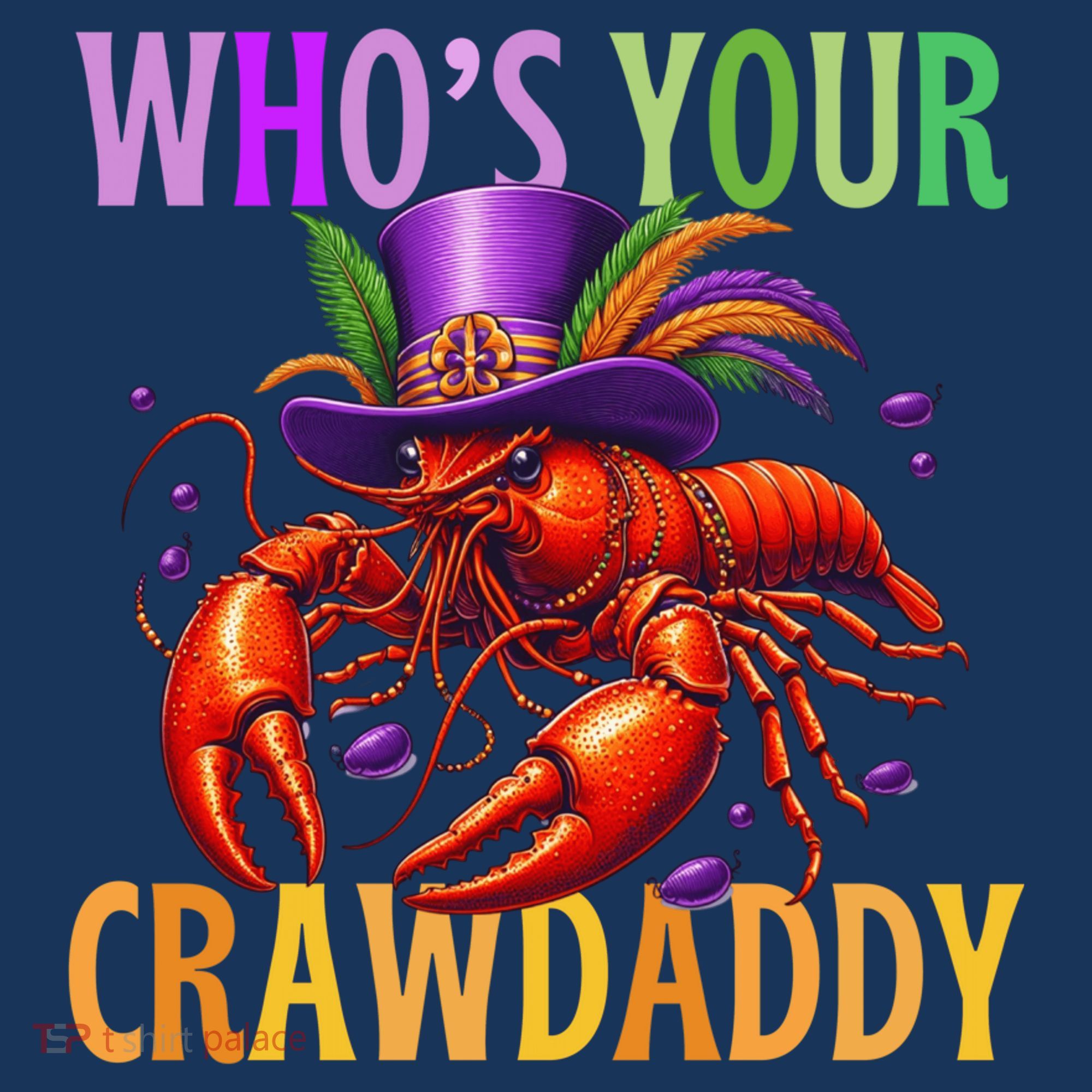 Funny Mardi Gras Crawfish With Beads And Feathers Baby Bodysuit