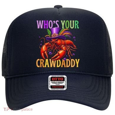 Funny Mardi Gras Crawfish With Beads And Feathers Hat
