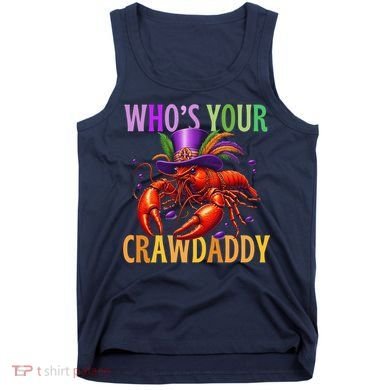 Funny Mardi Gras Crawfish With Beads And Feathers Tank Top