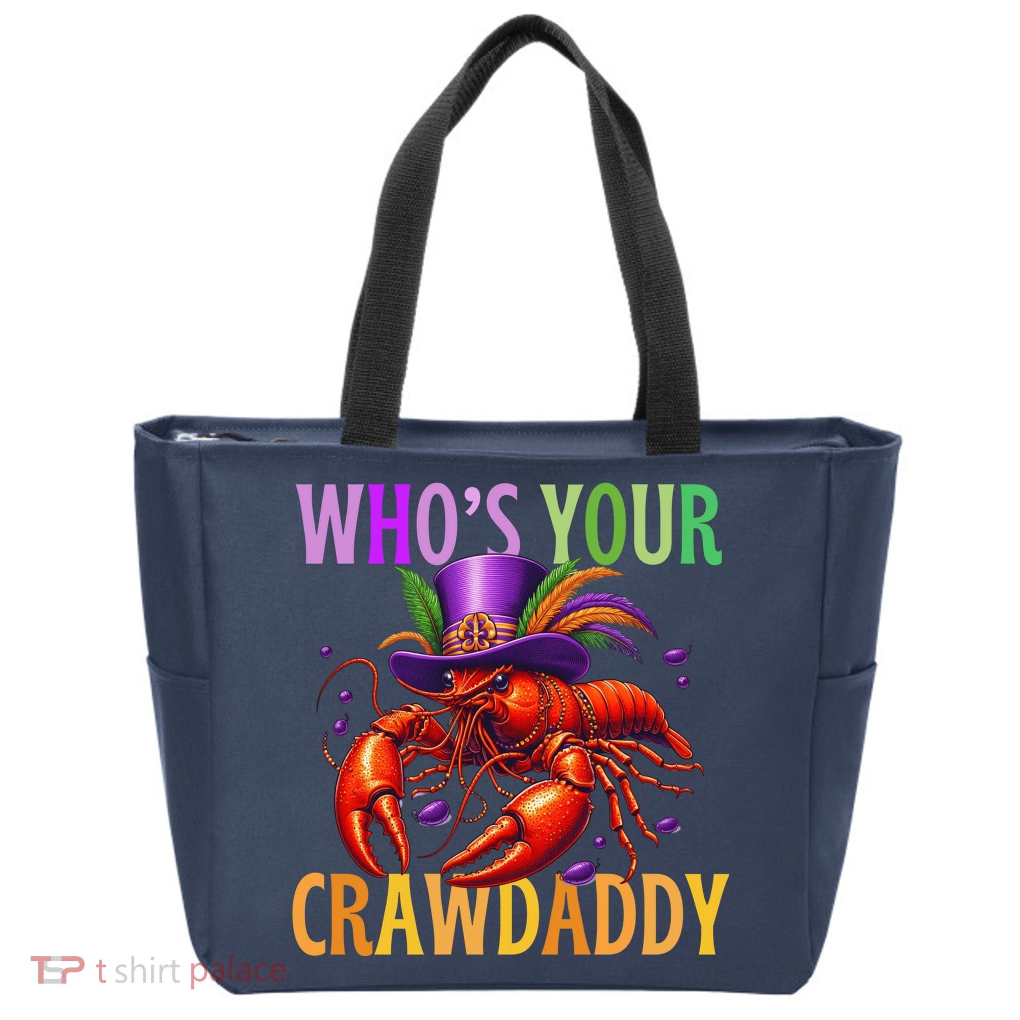 Funny Mardi Gras Crawfish With Beads And Feathers Tote Bag