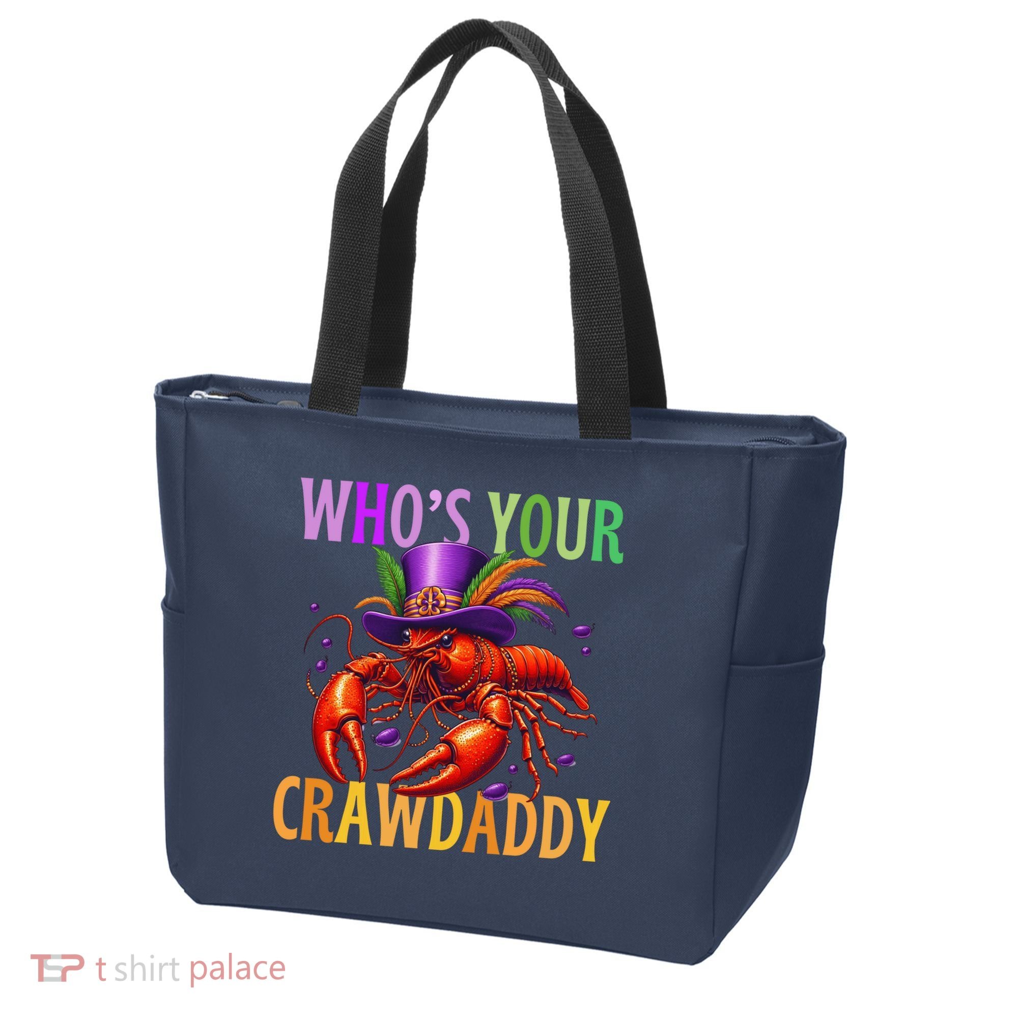 Funny Mardi Gras Crawfish With Beads And Feathers Tote Bag
