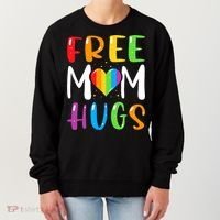 Free Mom Hugs Rainbow Heart Lgbt Pride Month Gift Women's Sweatshirt thumb 0