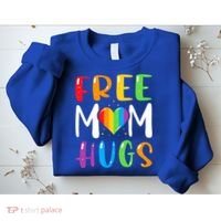 Free Mom Hugs Rainbow Heart Lgbt Pride Month Gift Sweatshirt thumb 2