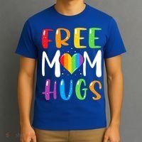 Free Mom Hugs Rainbow Heart Lgbt Pride Month Gift T-Shirt thumb 3