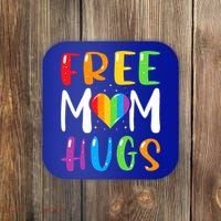 Free Mom Hugs Rainbow Heart Lgbt Pride Month Gift Coaster thumb 0