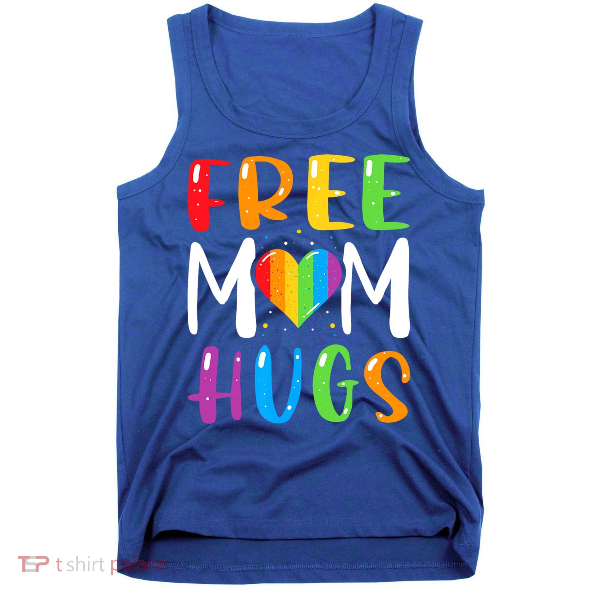 Free Mom Hugs Rainbow Heart Lgbt Pride Month Gift Tank Top