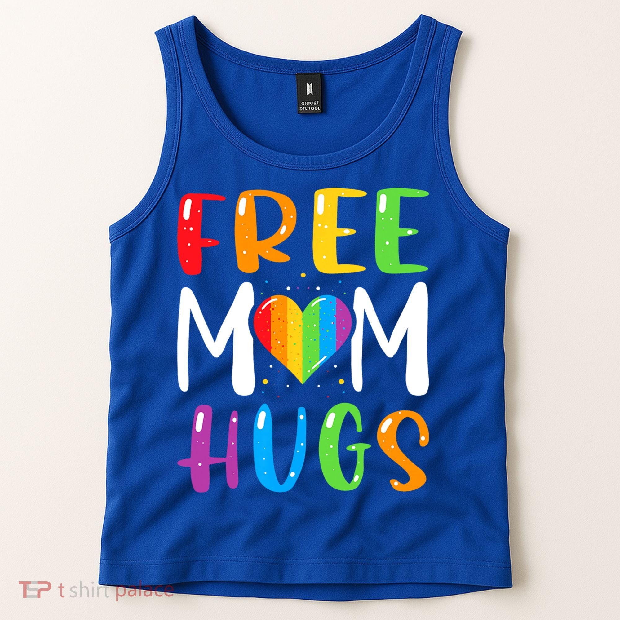 Free Mom Hugs Rainbow Heart Lgbt Pride Month Gift Tank Top