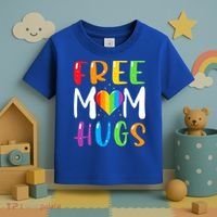 Free Mom Hugs Rainbow Heart Lgbt Pride Month Gift Toddler T-Shirt thumb 3