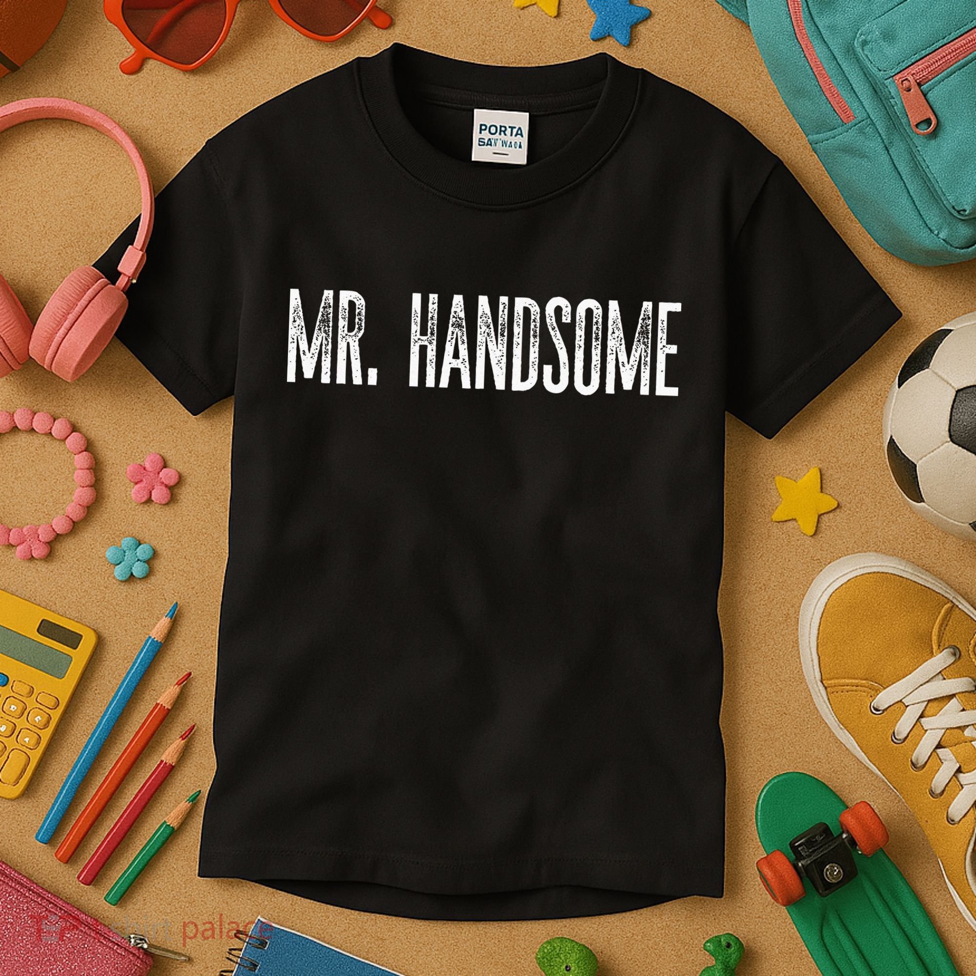 Funny Mr. Handsome Fun Gag Novelty Kids T-Shirt