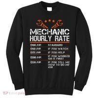 Funny Mechanic Hourly Rate Car Auto Repairman Labor Rates Sweatshirt thumb 0