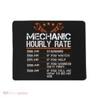 Funny Mechanic Hourly Rate Car Auto Repairman Labor Rates Mousepad thumb 0