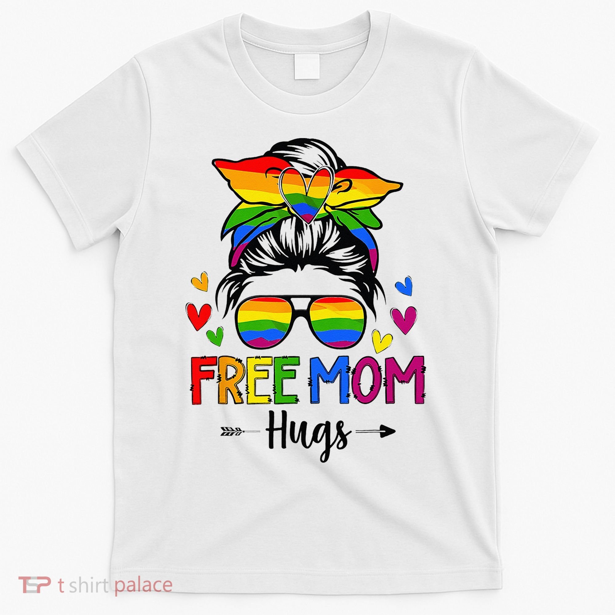 Free Mom Hugs Free Mom Hugs Inclusive Pride LGBTQ T-Shirt