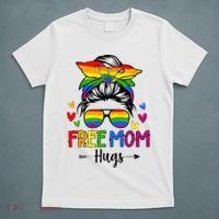 Free Mom Hugs Free Mom Hugs Inclusive Pride LGBTQ T-Shirt thumb 5