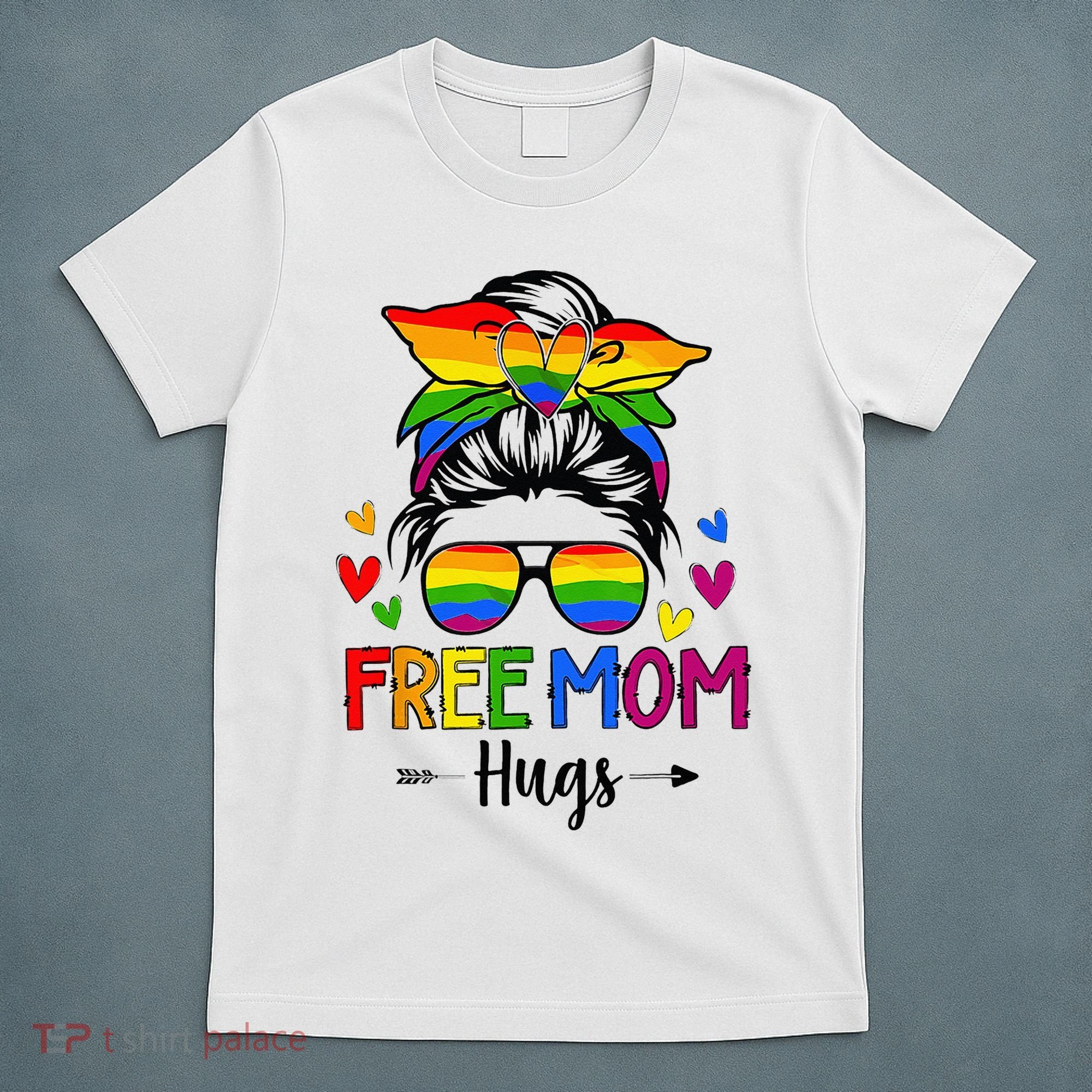 Free Mom Hugs Free Mom Hugs Inclusive Pride LGBTQ T-Shirt