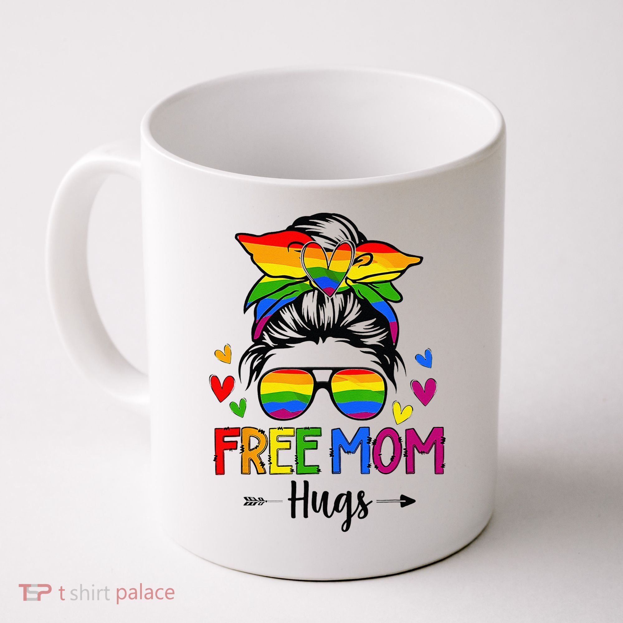 Free Mom Hugs Free Mom Hugs Inclusive Pride LGBTQ Coffee Mug