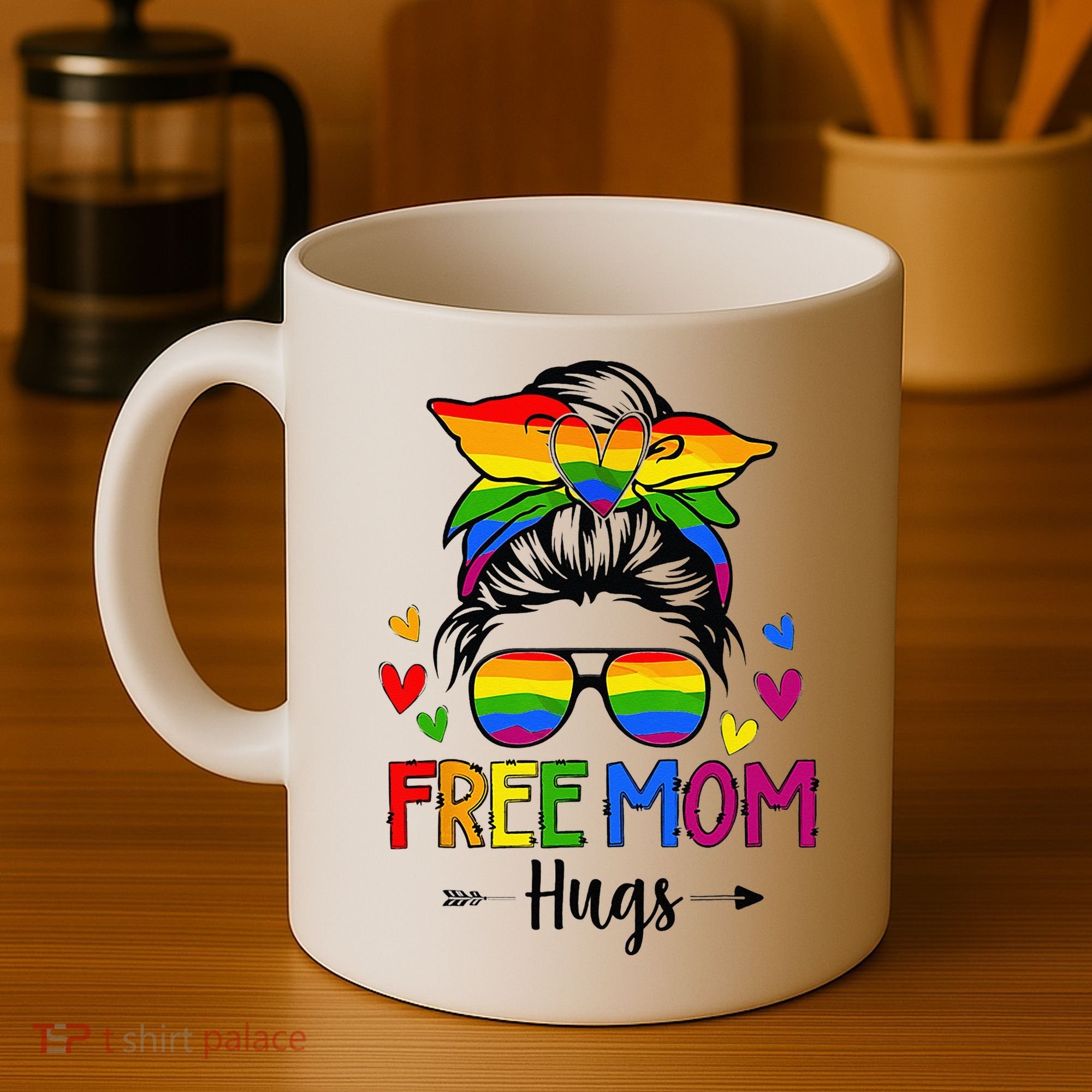 Free Mom Hugs Free Mom Hugs Inclusive Pride LGBTQ Coffee Mug