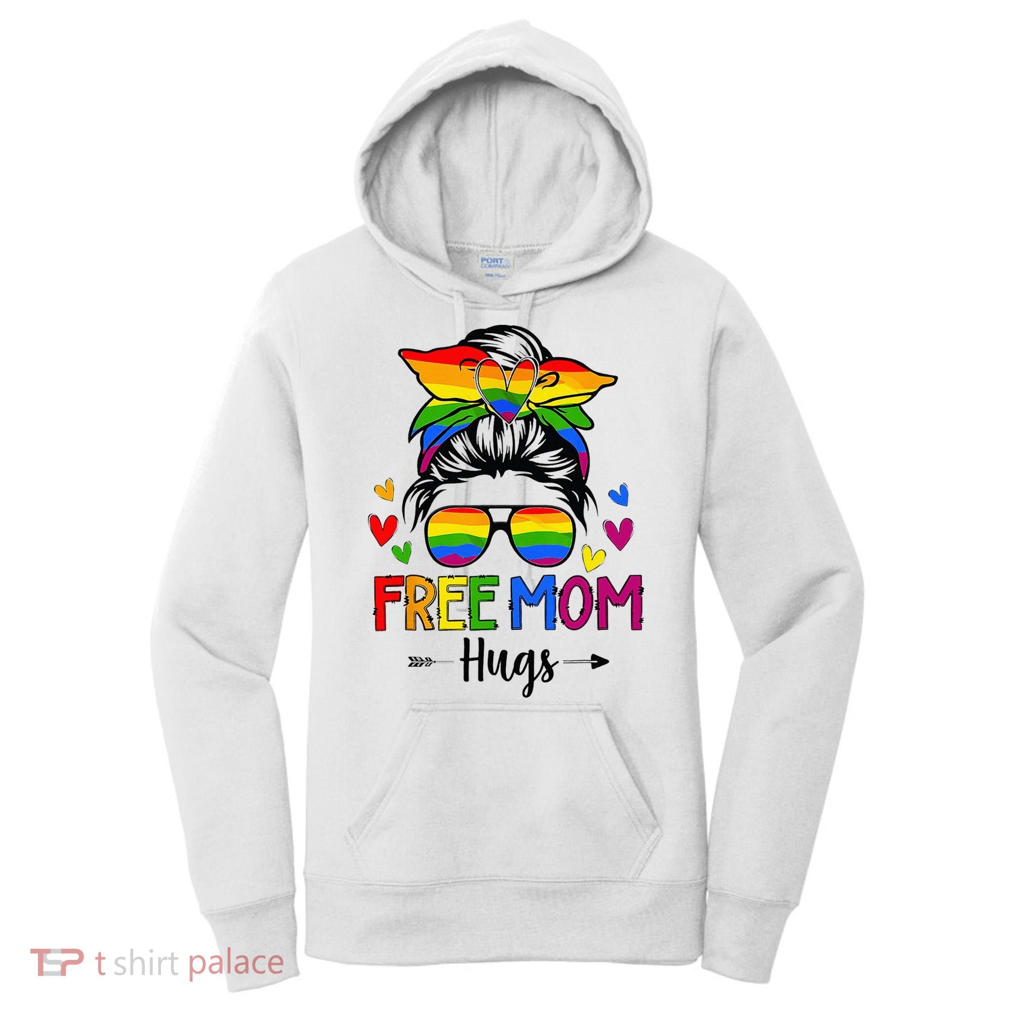 Free Mom Hugs Free Mom Hugs Inclusive Pride LGBTQ Women's Hoodie