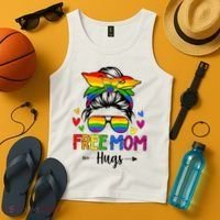 Free Mom Hugs Free Mom Hugs Inclusive Pride LGBTQ Tank Top thumb 4