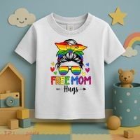 Free Mom Hugs Free Mom Hugs Inclusive Pride LGBTQ Toddler T-Shirt thumb 3