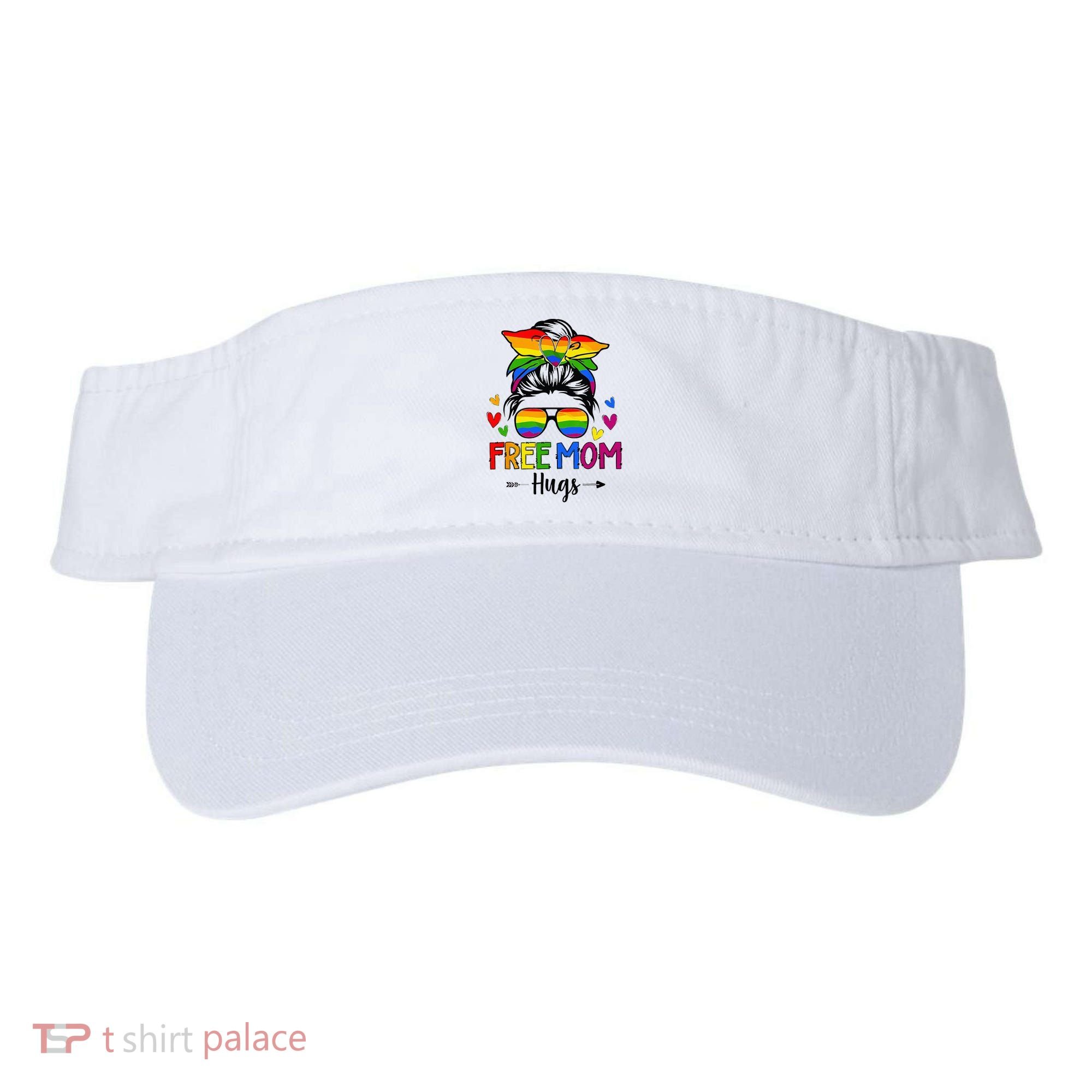 Free Mom Hugs Free Mom Hugs Inclusive Pride LGBTQ Visor
