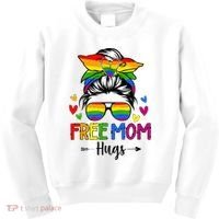 Free Mom Hugs Free Mom Hugs Inclusive Pride LGBTQ Kids Sweatshirt thumb 0