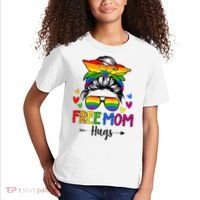 Free Mom Hugs Free Mom Hugs Inclusive Pride LGBTQ Kids T-Shirt thumb 2