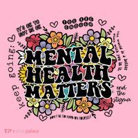 Floral Mental Health Matters Canvas Tote Bag Psychology Coaster thumb 2