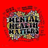 Floral Mental Health Matters Canvas Tote Bag Psychology Santa Hat thumb 1