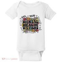 Floral Mental Health Matters Canvas Tote Bag Psychology Baby Bodysuit thumb 0