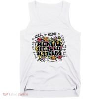 Floral Mental Health Matters Canvas Tote Bag Psychology Tank Top thumb 0