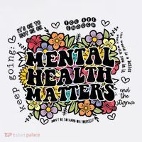 Floral Mental Health Matters Canvas Tote Bag Psychology Visor thumb 3