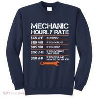 Funny Mechanic Hourly Rate Auto Repair Mechanic Labor Rates Sweatshirt thumb 0