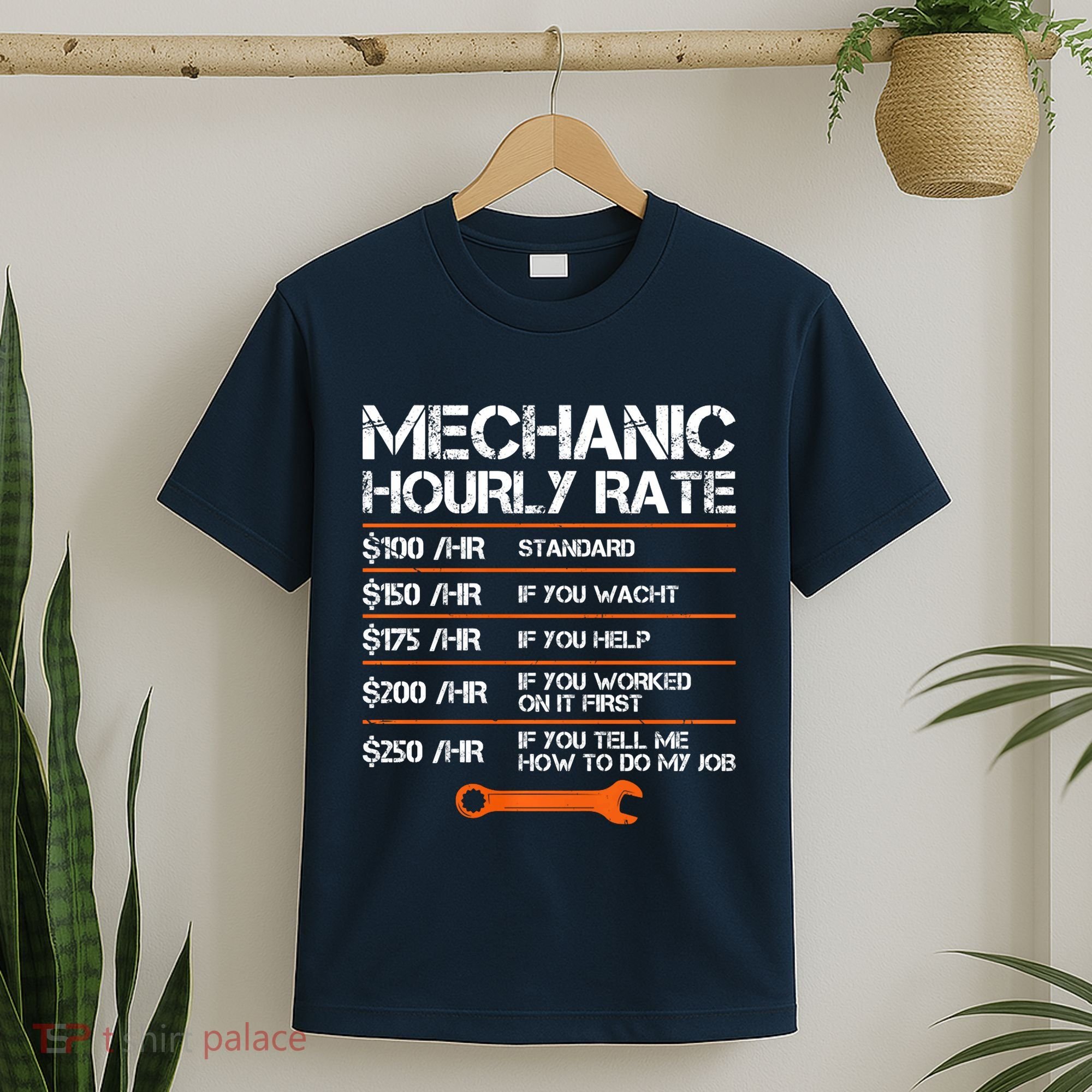 Funny Mechanic Hourly Rate Auto Repair Mechanic Labor Rates T-Shirt