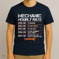 Funny Mechanic Hourly Rate Auto Repair Mechanic Labor Rates T-Shirt thumb 3