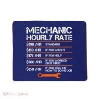 Funny Mechanic Hourly Rate Auto Repair Mechanic Labor Rates Mousepad thumb 0