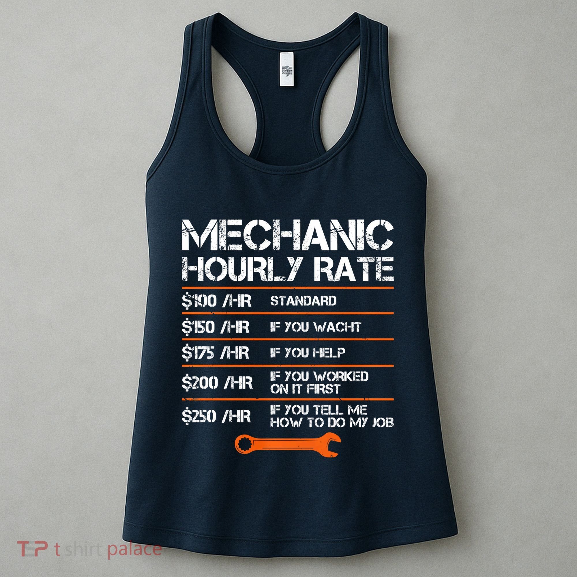 Funny Mechanic Hourly Rate Auto Repair Mechanic Labor Rates Women's Tank Top