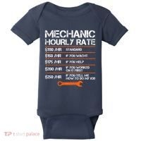 Funny Mechanic Hourly Rate Auto Repair Mechanic Labor Rates Baby Bodysuit thumb 0