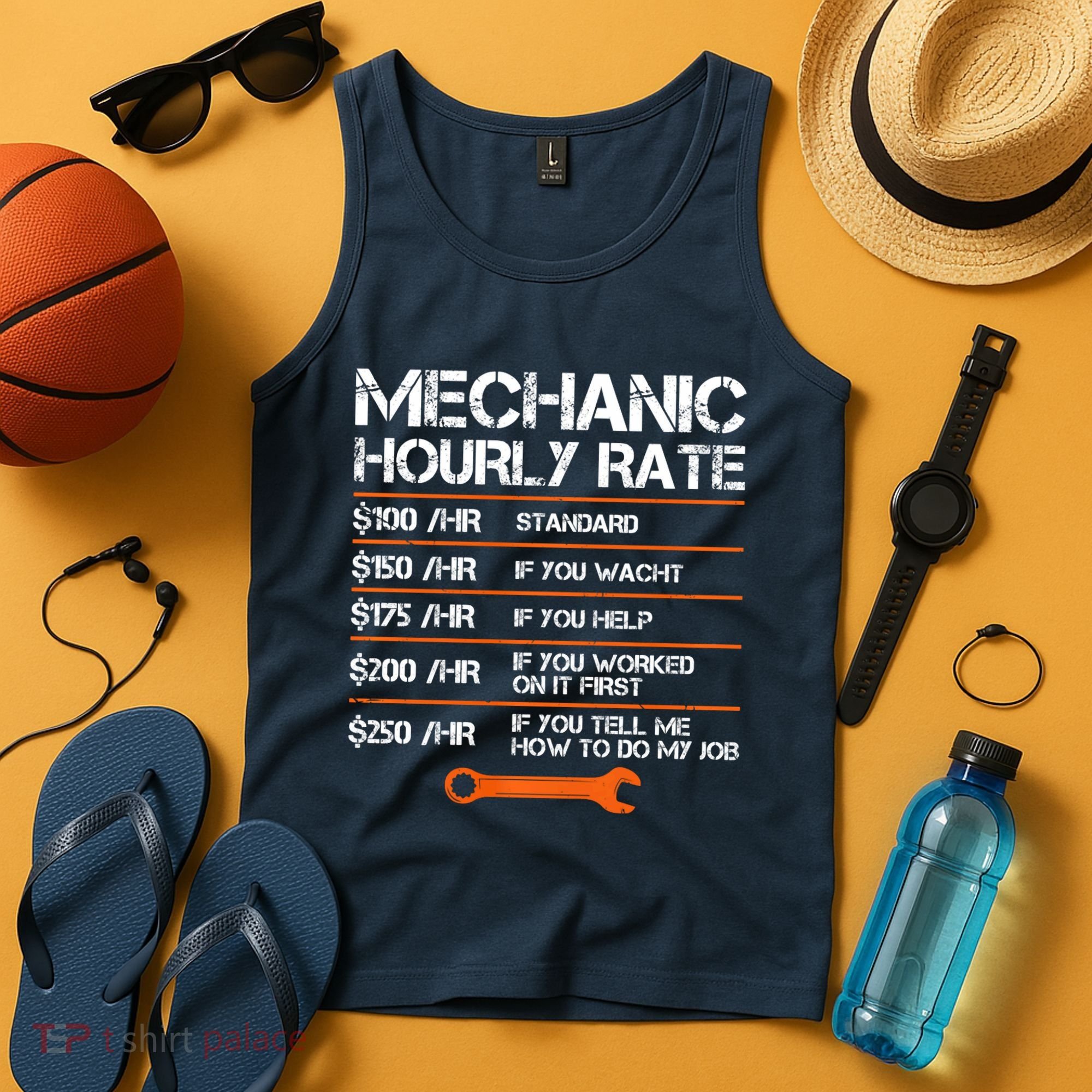 Funny Mechanic Hourly Rate Auto Repair Mechanic Labor Rates Tank Top