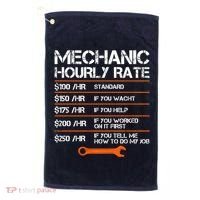 Funny Mechanic Hourly Rate Auto Repair Mechanic Labor Rates Golf Towel thumb 0