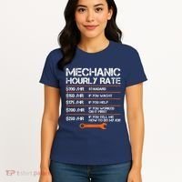 Funny Mechanic Hourly Rate Auto Repair Mechanic Labor Rates Women's T-Shirt thumb 4