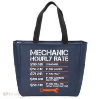 Funny Mechanic Hourly Rate Auto Repair Mechanic Labor Rates Tote Bag thumb 0