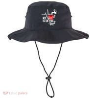 Funny My Heart Is Gift On The Mat Wrestling Mom Gift Bucket Hat thumb 0