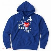 Funny My Heart Is Gift On The Mat Wrestling Mom Gift Hoodie thumb 0